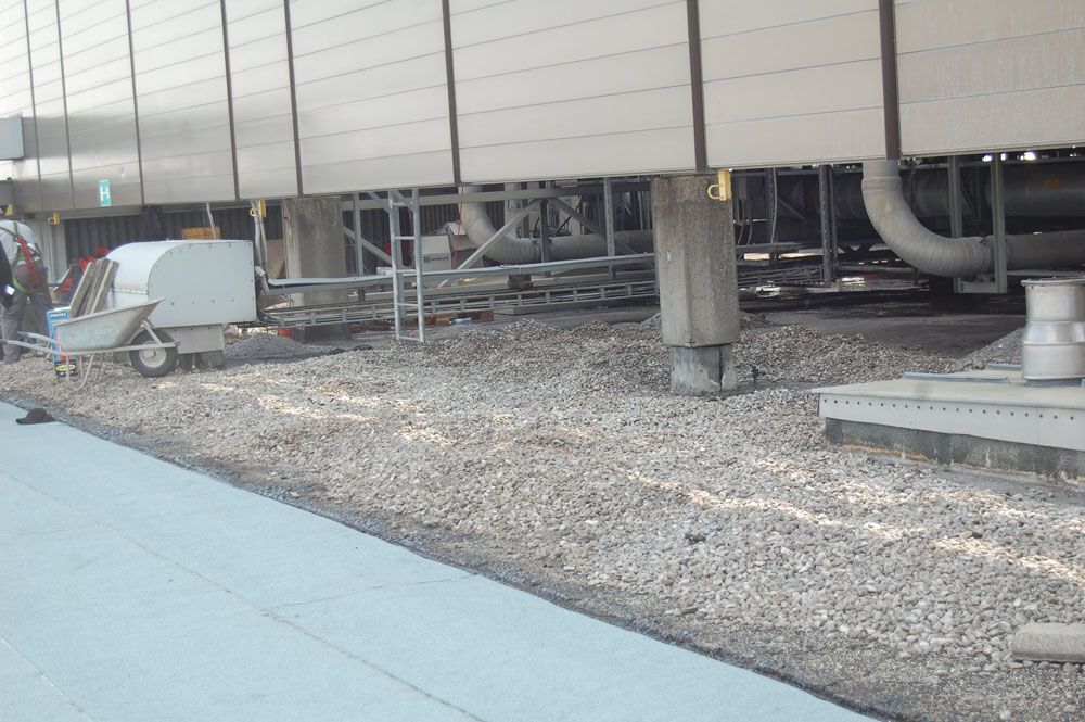 Vorbereitung für Flachdach